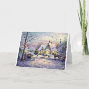 old-time christmas holiday card