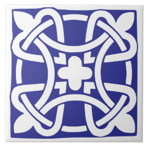 Old Time Classic Blue and White Traditional Ceramic Tile