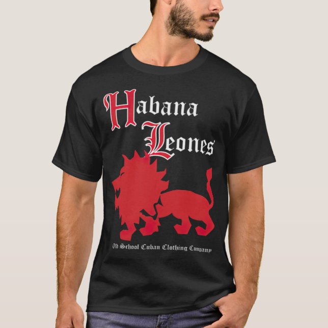 Old Time Cuban Habana Cuba Leones Baseball basebal T-Shirt (Front)