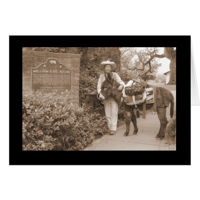 Old Time donkey Card (Front Horizontal)