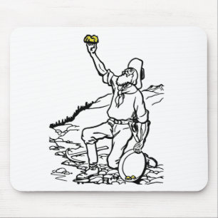 Old Time Gold Miner Prospector Mouse Pad