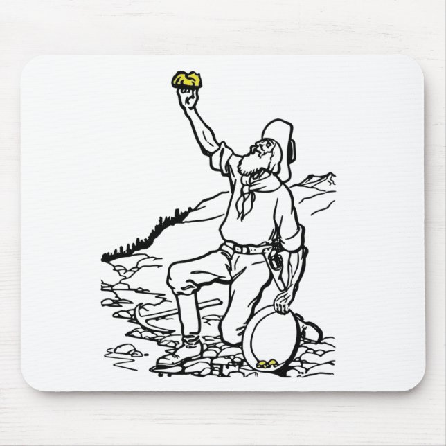Old Time Gold Miner Prospector Mouse Pad (Front)