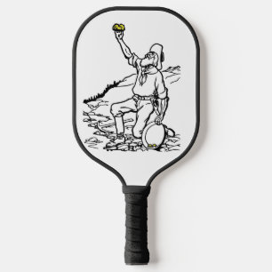 Old Time Gold Miner Prospector Pickleball Paddle