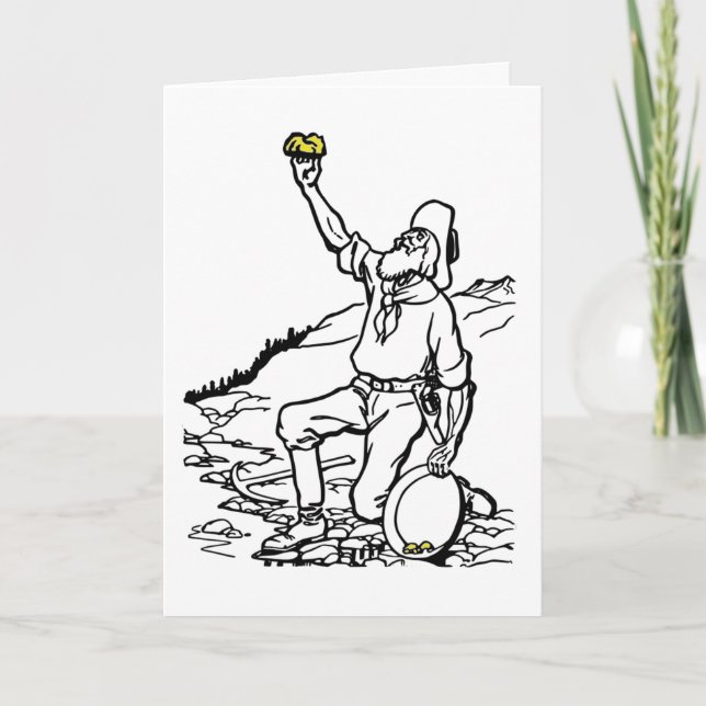 Old Time Gold Prospector Card (Front)
