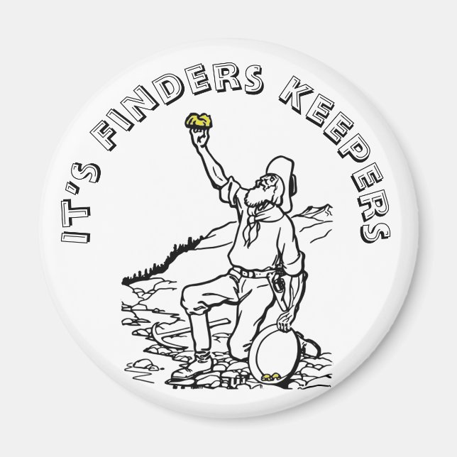 Old Time Gold Prospector Magnet (Front)