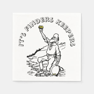 Old Time Gold Prospector Napkin