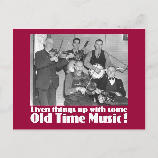 Old Time Music   K Postcard (Front)