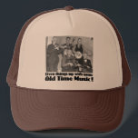 Old Time Music Trucker Hat<br><div class="desc">Put some life into the party with Old Time Music!  See all the Retro Banjo designs for the best in Old Time Vintage Banjo Art.</div>
