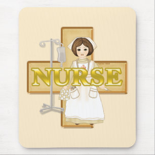 Old Time Nurse  Mouse Pad