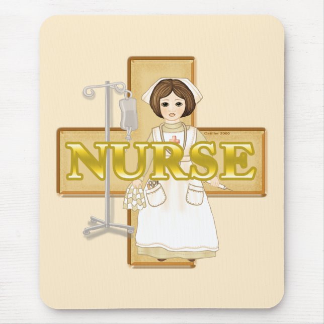 Old time nurse  mouse pad (Front)
