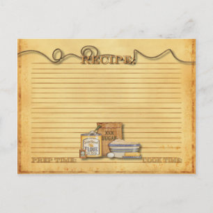 old time recipe card