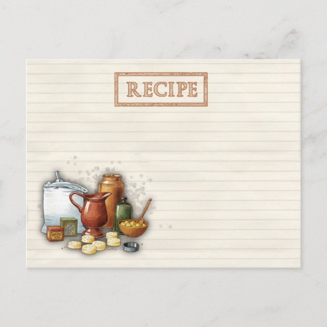 old time recipes postcard (Front)