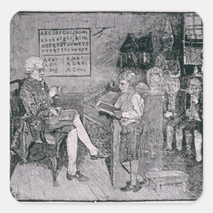 Old-Time School in Pennsylvania Square Sticker