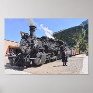 Old Timer at the Silverton, Colorado, Train Stop Poster