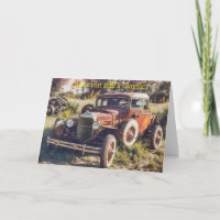 Old Timer Getting Old Classic Car Birthday Card