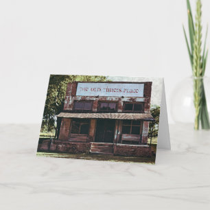 Old Timer Old Building Birthday Card