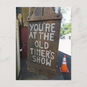 Old Timers Sign Postcard