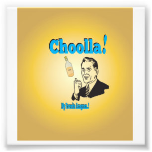 Old-Timey Choolla Alcohol Anagram Humour Photo Print