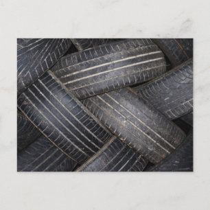 Old Tires for Recycling Postcard
