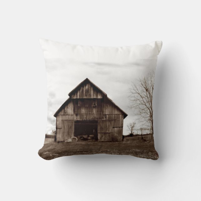 Old Tobacco Barn Cushion (Front)