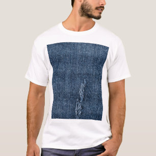 Old torn denim: jeans texture. T-Shirt