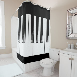 Old Torn Piano Keys COOL! Shower Curtain
