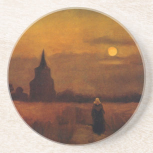 Old Tower In The Fields by Vincent van Gogh Coaster