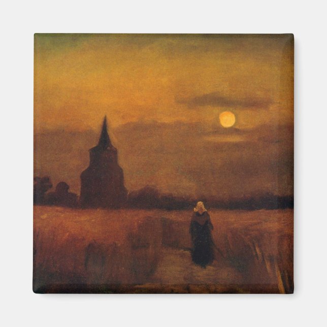 Old Tower In The Fields by Vincent van Gogh Magnet (Front)