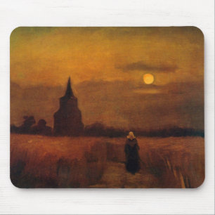 Old Tower In The Fields by Vincent van Gogh Mouse Pad