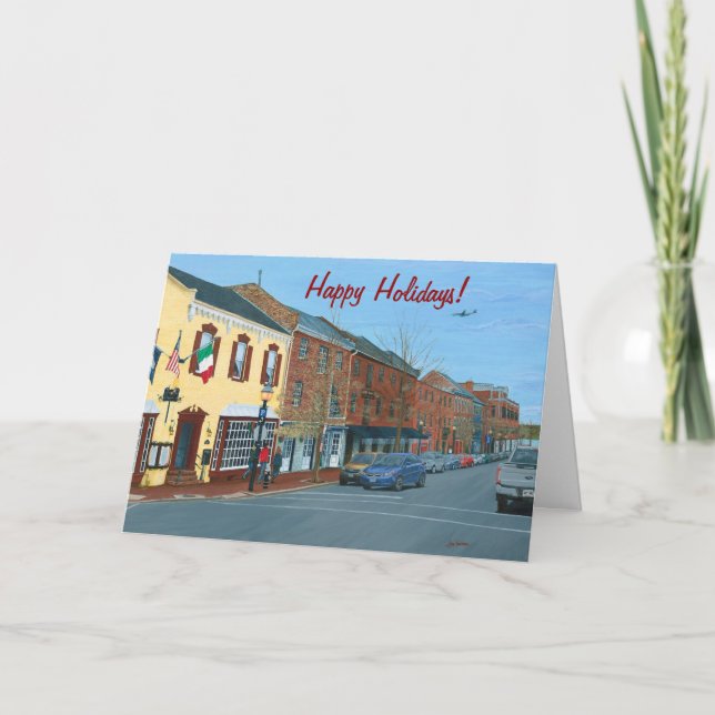"Old Town Alexandria in December" Holiday Cards (Front)