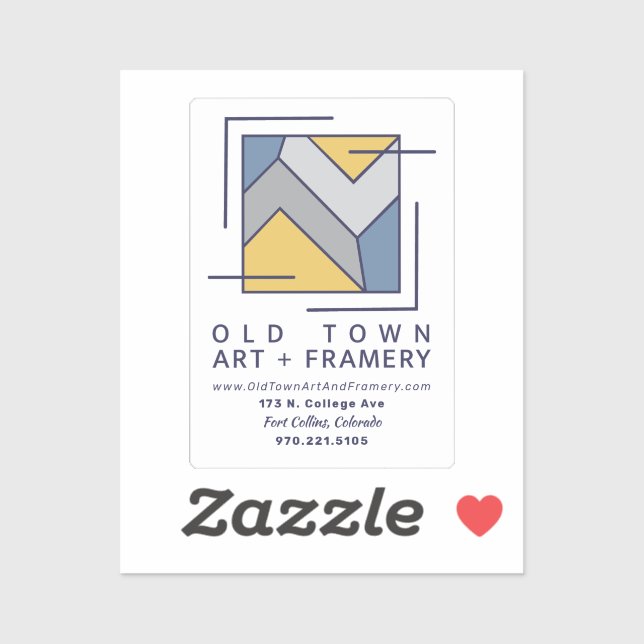 Old Town Art And Framery Business Sticker (Sheet)