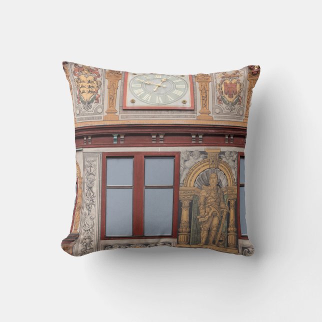 Old Town Building Frescos Cushion (Front)