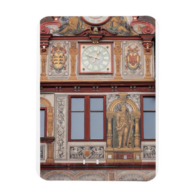 Old Town Building Frescos Magnet (Vertical)