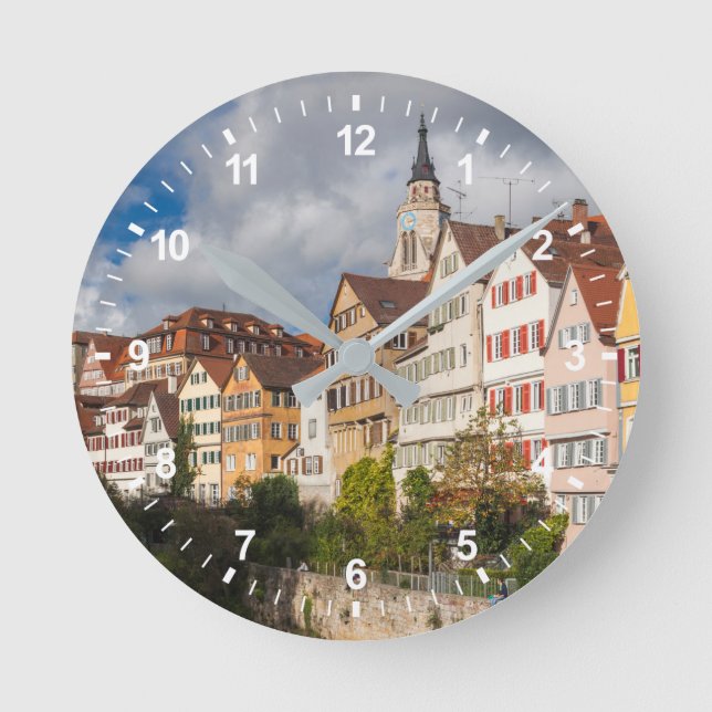 Old Town Buildings | Germany Round Clock (Front)