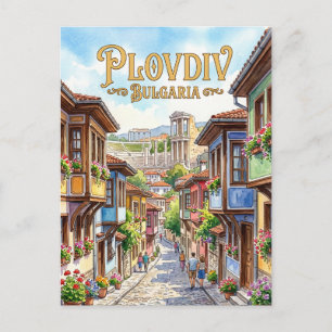 Old Town Bulgaria Postcard