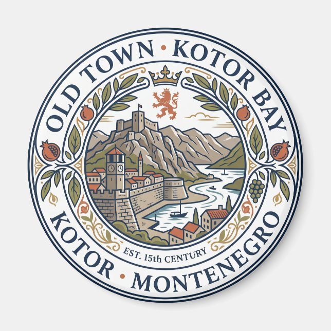Old Town Kotor Montenegro Magnet (Front)