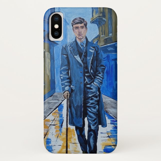 Old town, man, street, cane Case-Mate iPhone case (Back)