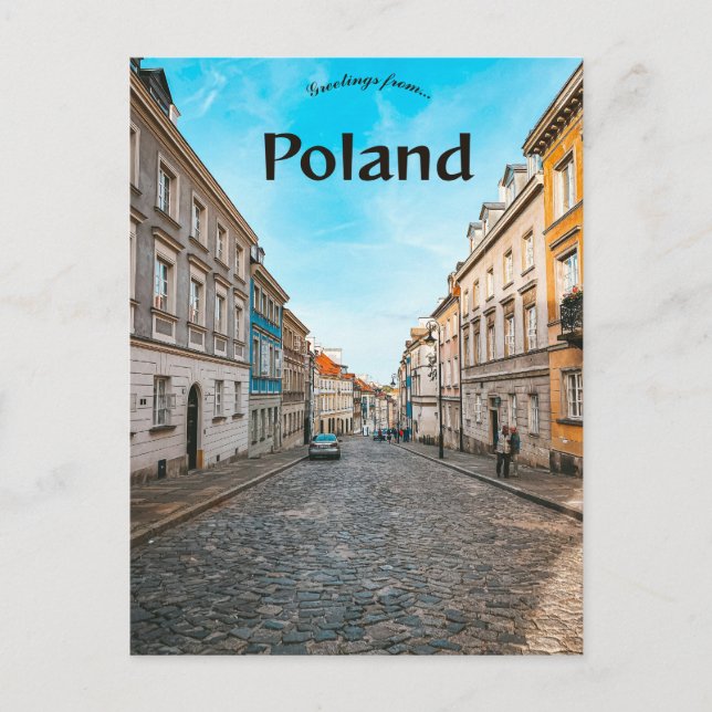 Old Town Market Place Warsaw Poland Postcard (Front)