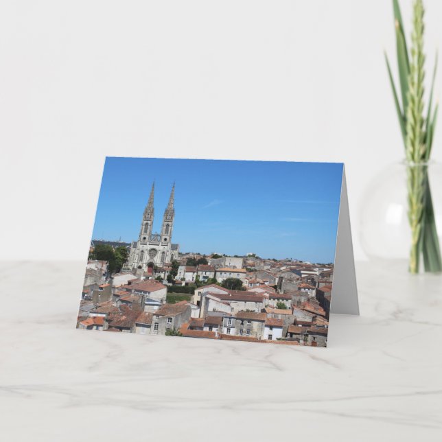 Old town Niort Skyline, France Card (Front)