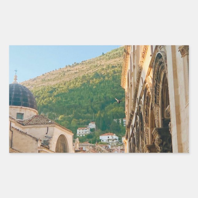 Old town of Dubrovnik  Rectangular Sticker (Front)