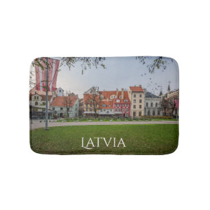 Old town of Riga in autumn Bath Mat