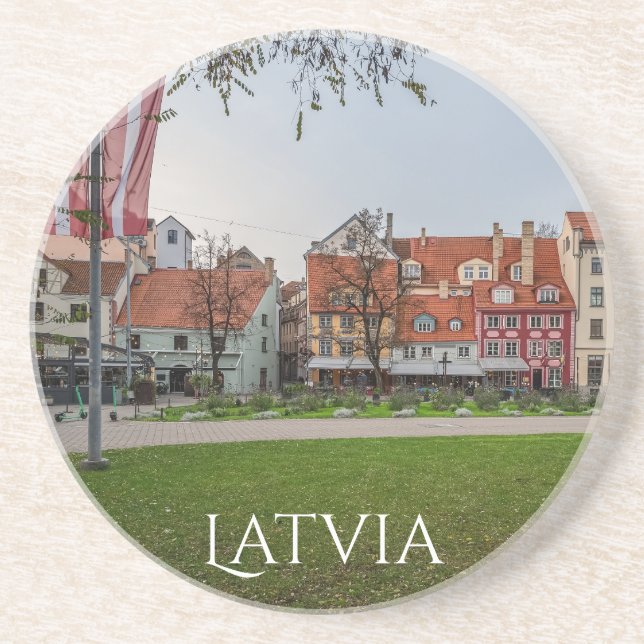 Old town of Riga in autumn Coaster (Front)