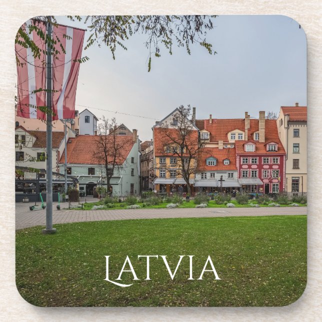 Old town of Riga in autumn Coaster (Front)