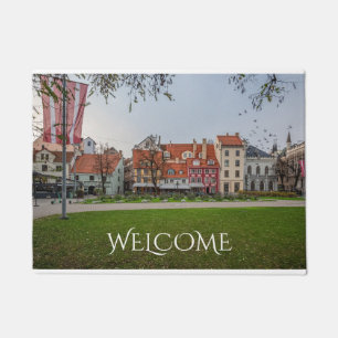 Old town of Riga in autumn Doormat