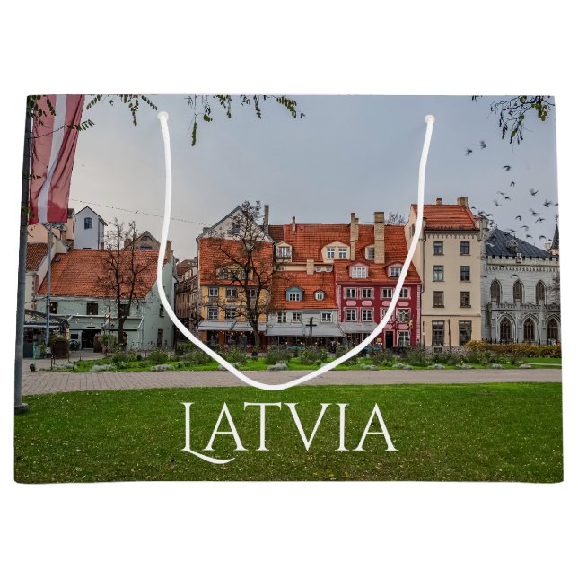 Old town of Riga in autumn Large Gift Bag (Front)