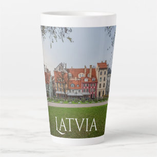 Old town of Riga in autumn Latte Mug