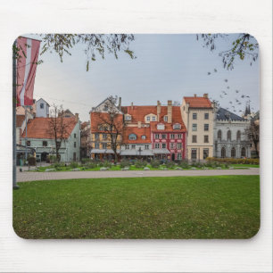 Old town of Riga in autumn Mouse Pad