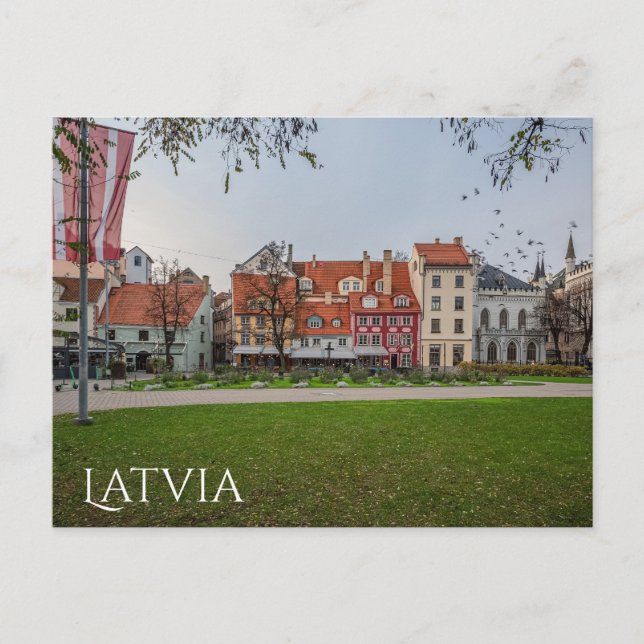 Old town of Riga in autumn Postcard (Front)