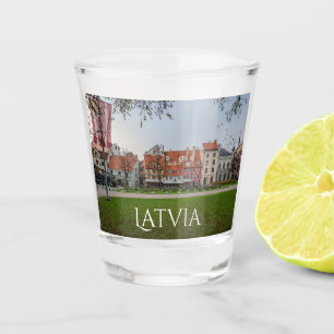 Old town of Riga in autumn Shot Glass