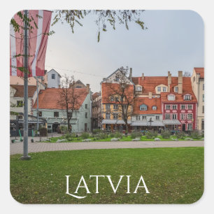 Old town of Riga in autumn Square Sticker